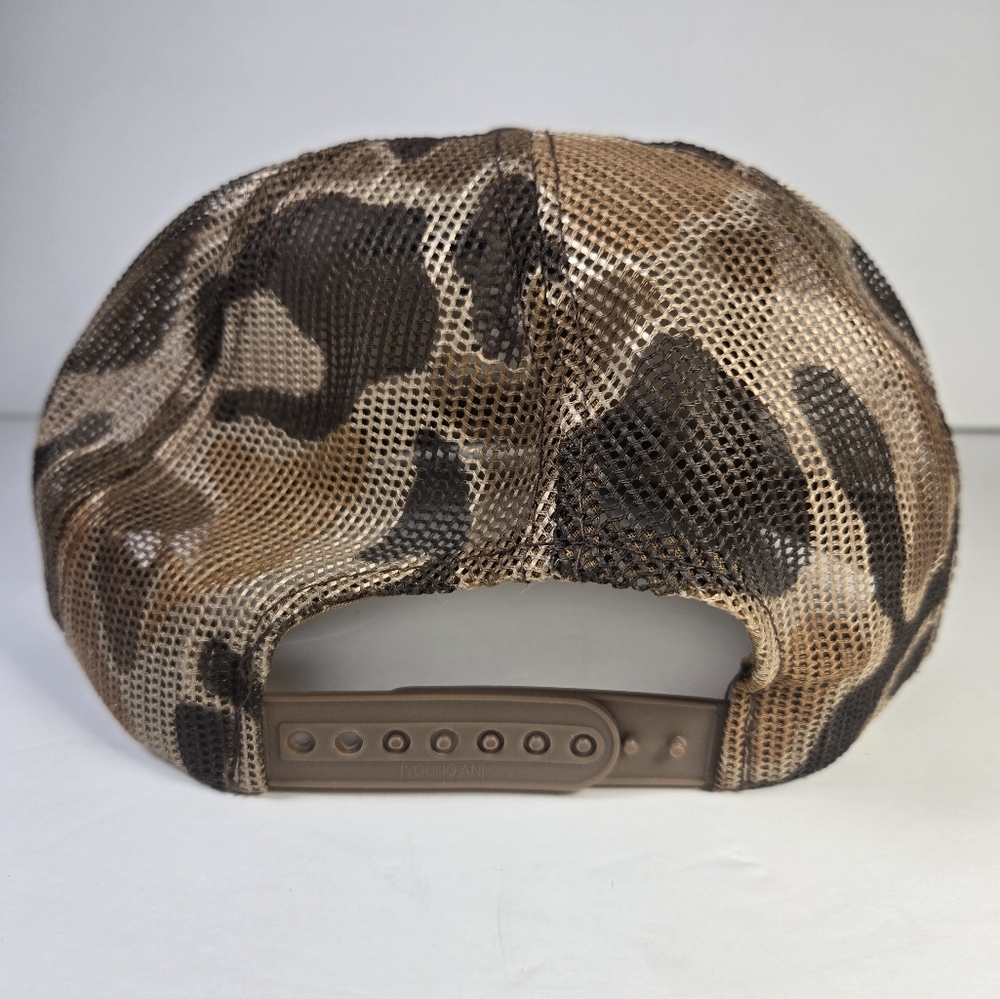 Vtg Ducks Unlimited Camo Snapback Trucker Hat John Baron Embroidered Mesh Back - Picture 3 of 5